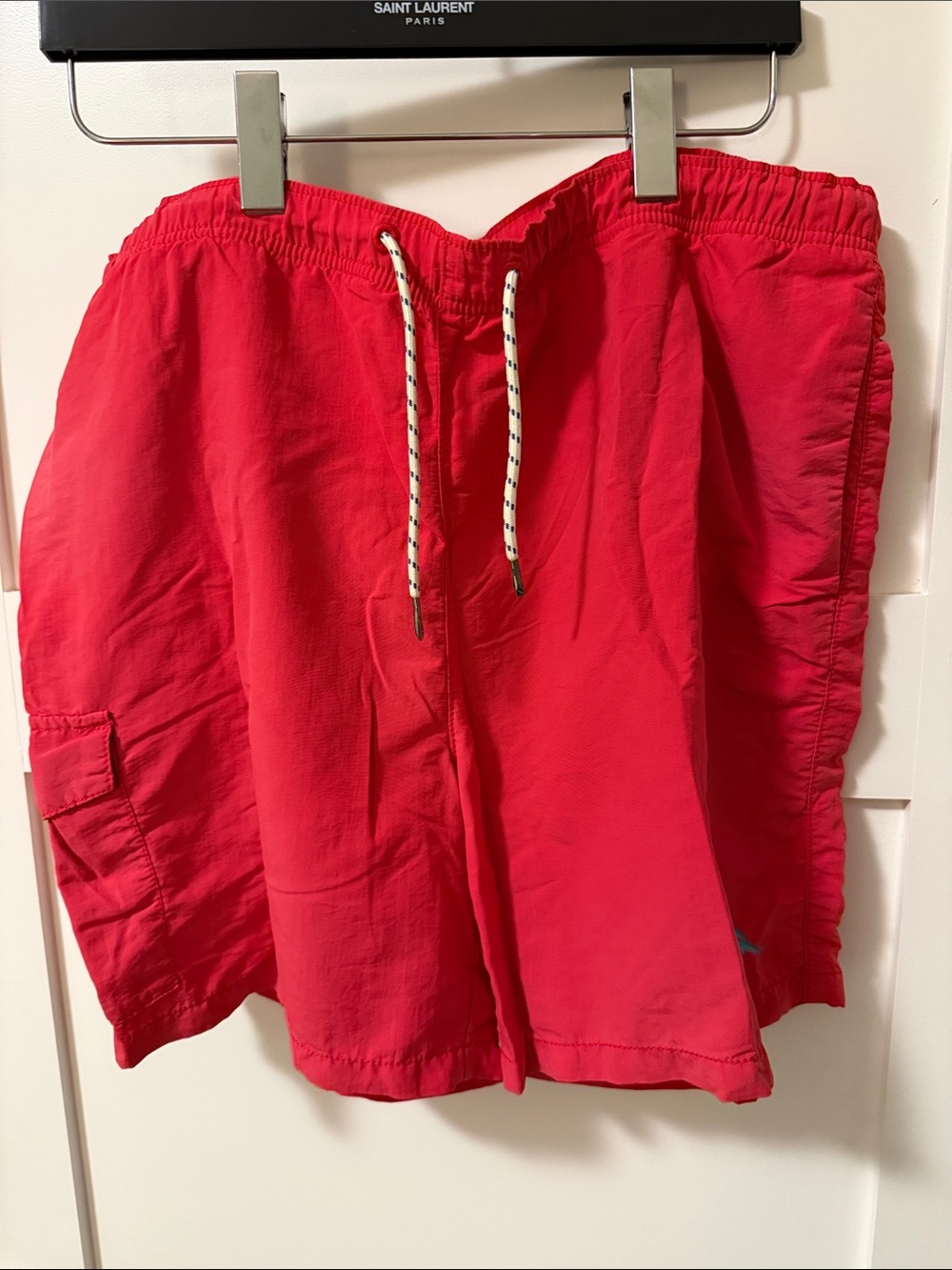 Tommy Bahama Men's Red Cargo Drawstring Shorts